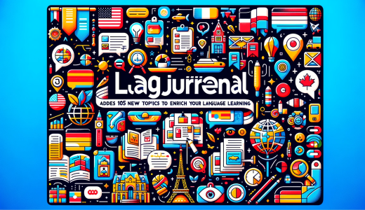 LangJournalが新たに105のトピックを追加！あなたの言語学習をもっと豊かに