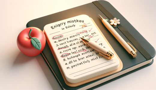 Common Mistakes in English Diaries and How to Correct Them